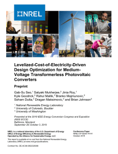 Levelized-Cost-of-Electricity-Driven Design
