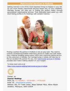 Matrimonial Services in Kolkata
