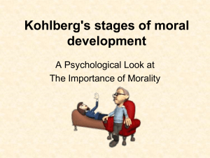 Kohlbergs stages of moral development