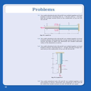 Mechanics of Materials Ch. 1 book problems 1.1 - 1.28