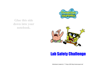 Spongebob Lab Safety Challenge