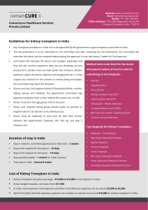 Kidney Transplant Guidelines in India