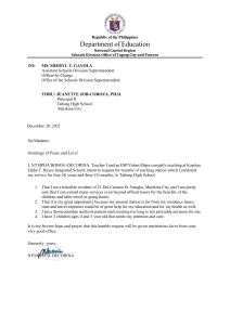 NYMPHA TRANSFER REQUEST LETTER