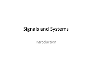  Signals and Systems-Introduction
