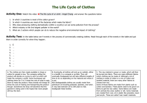 The Life Cycle of Clothes