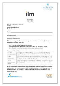 Prinovis Understanding Leadership ILM Workbook Draft V1.0