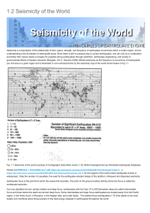 1.2 Seismicity of the World