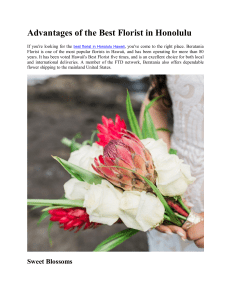 Advantages of the Best Florist in Honolulu