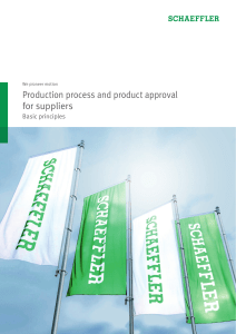 Production process and product approval for suppliers