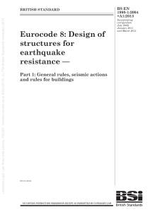 EN 1998-1-2004+A1-2013：Eurocode 8  Design of structures for earthquake resistance. Part 1 General rules, seismic actions and rules for buildings