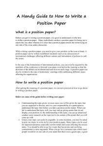 How to Make Strong Position Paper