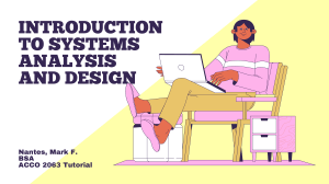 ACCO 2063 Introduction to Systems Analysis and Design