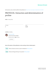 PROTOCOL Extraction and determination of proline 