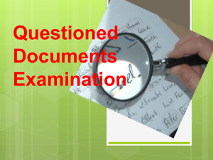 Questioned Document Examination
