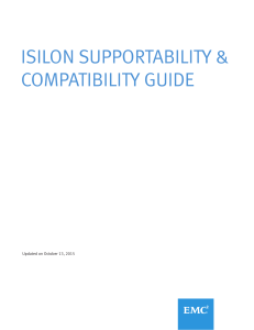 ISILON SUPPORTABILITY & COMPATIBILITY GUIDE