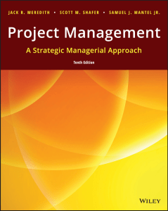 Project Management A strategic Managerial Approach 10th