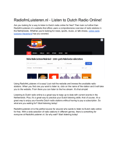RadiofmLuisteren.nl - Listen to Dutch Radio Online!