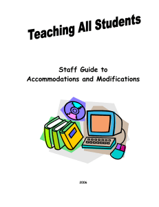 Accommodations and Modifications Guide