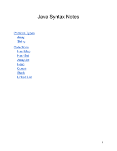 [PUBLIC] Java Syntax Notes