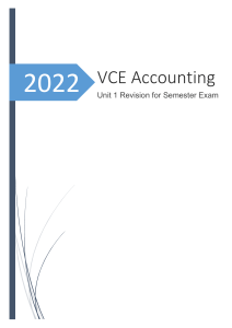 Accounting Unit 1 2022 Revision Booklet