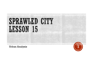 Sprawled City; Lesson 15