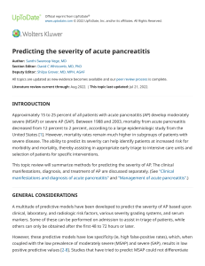 Predicting the severity of acute pancreatitis - UpToDate(1)