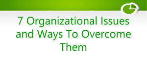 7 Organizational issues