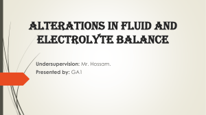 Fluid and Electrolyte Imbalnces 