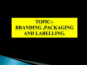 BRAND AND LABELLING