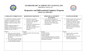 margei- Responsive and differentiated  GUIDANCE PROGRAM