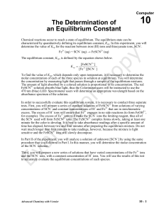 the-determination-of-an-equilibrium-constant