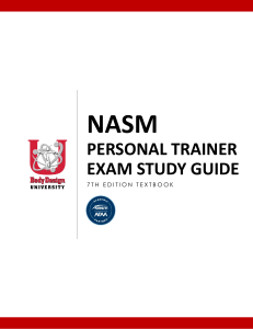 NASM 7th Ed Personal Trainer Study Guide