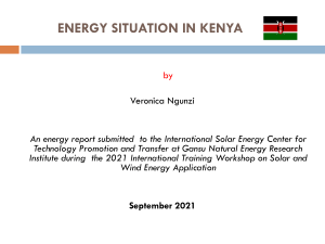 Energy situation in kenya