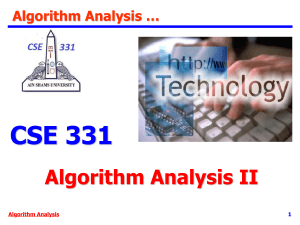 CSE331 03 Algorithm Analysis II