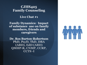 CJHS425 Family Dynamics Live Chat # 1 July 2022