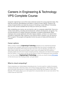 Careers in Engineering & Technology VPS Complete Course