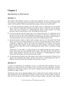 derivatives markets chapter1 solution