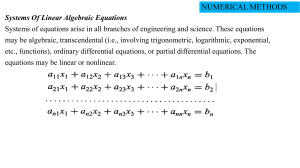 Systems of non-linear equations