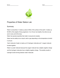 Properties of Water Station Lab (2)