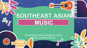 Grade 8 South East Asian Music and Instruments 