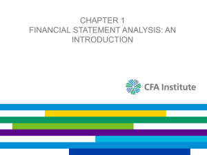financial statement analysis:an introduction