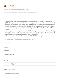 Seplat JV National Scholarship 2022