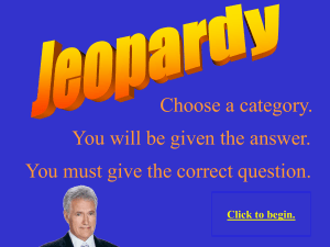 Litearary Analysis Jeopardy