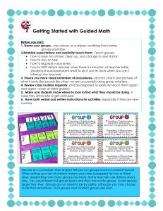 Getting Started with Guided Math