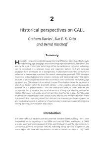 Historical perspectives on CALL