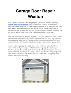 Garage Door Repair Weston