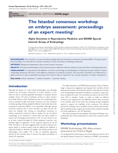 The Istanbul consensus workshop on embryo assessment