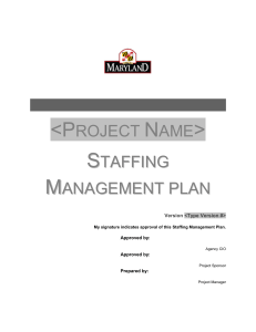 Staffing Management Plan