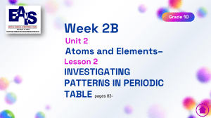 G10-PS-wk 2B-U2-Atoms&elements-L2-PATTERNS IN PERIODIC TABLE