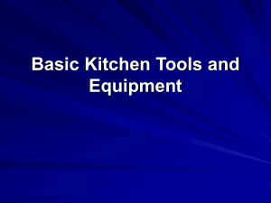 Basic Kitchen Tools and Equipment